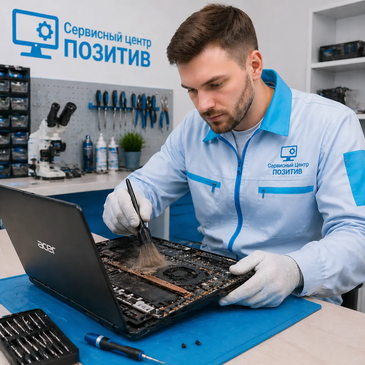 Чистка ноутбука Acer от пыли в Орехово-Зуево | Замена термопасты