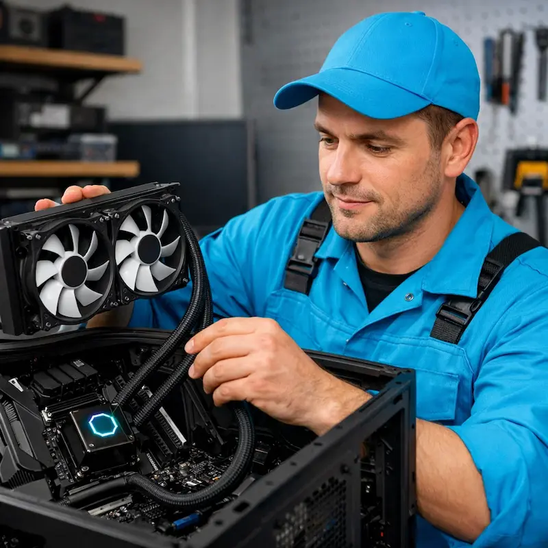 Установка водяного охлаждения на компьютер в Орехово-Зуево